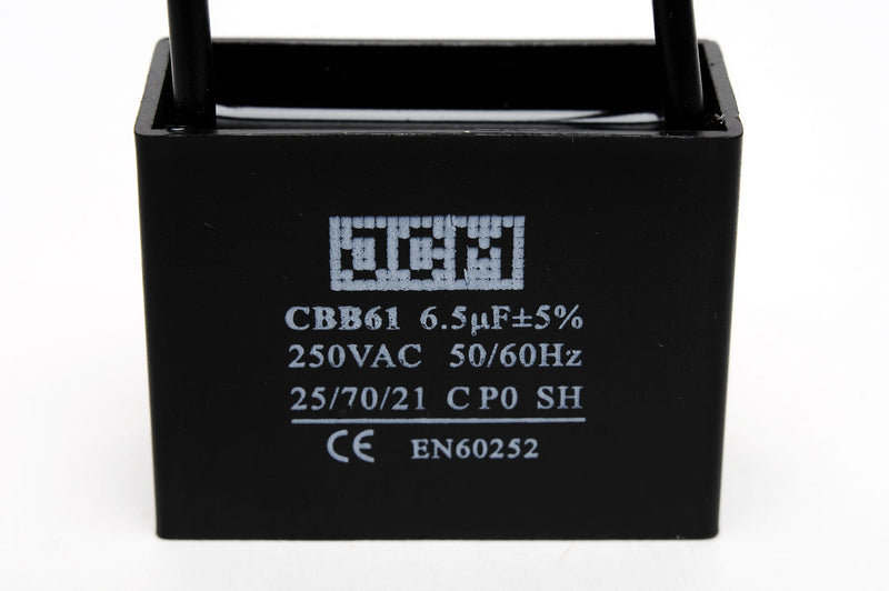 JCM 2 Wire Ceiling Fan Capacitor 6.5uF 250VAC CBB61