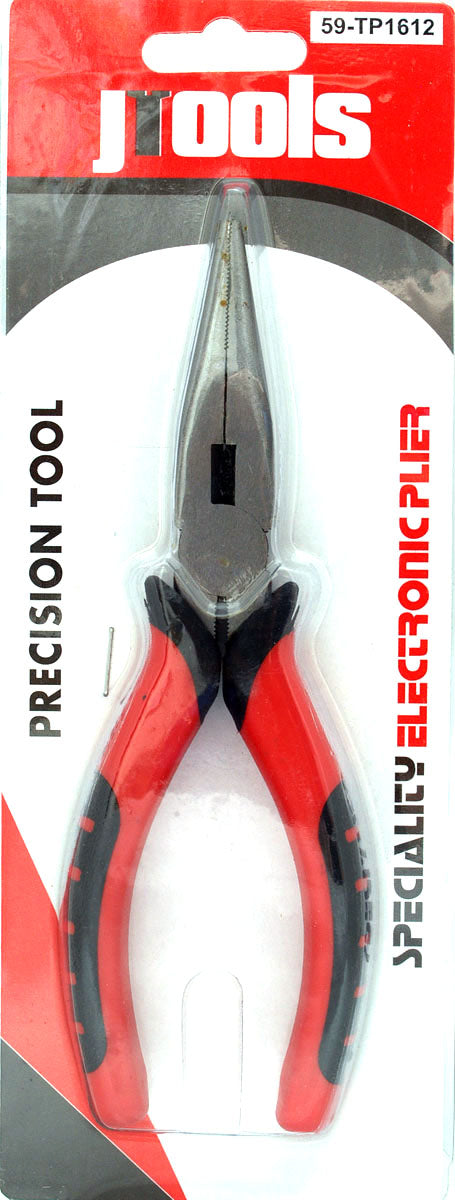59-TP1612 6 Long Nose Plier Red/black"
