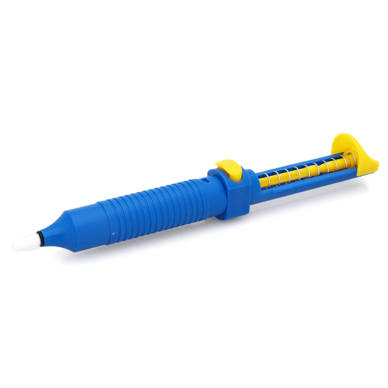 Desoldering pump blue plastic