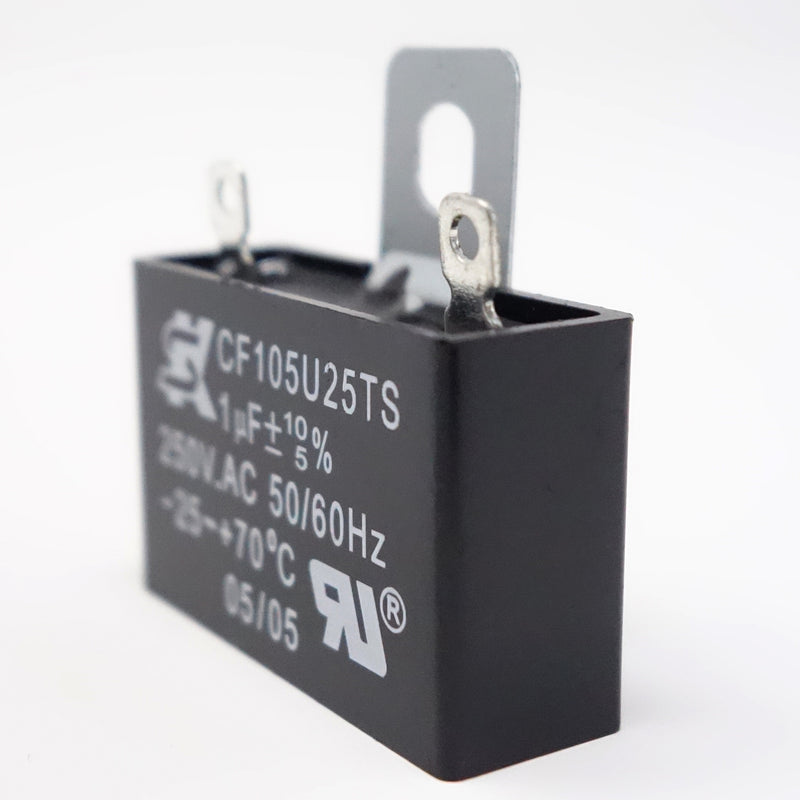 JCM 2 Wire Ceiling Fan Capacitor 1uF 250VAC CBB61