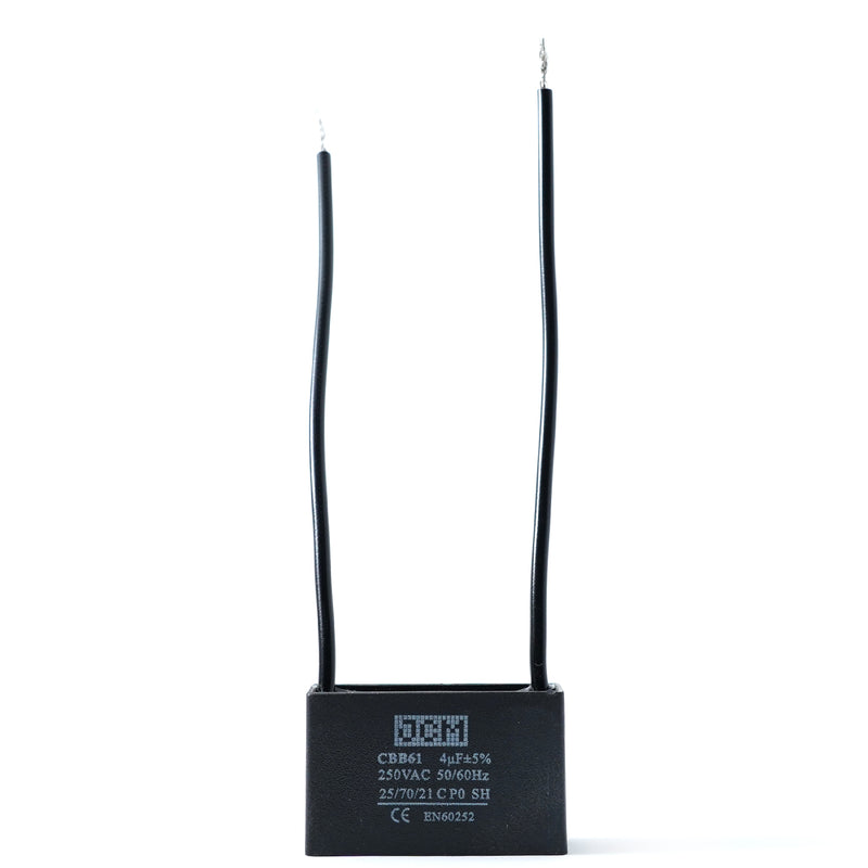 JCM 2 Wire Ceiling Fan Capacitor 4uF 250VAC CBB61