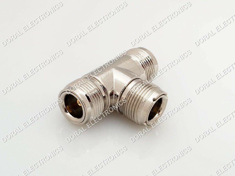 Adapter 1 N Female to 2 N Female T Jack RF Splitter Connector Joiner Coupler USA